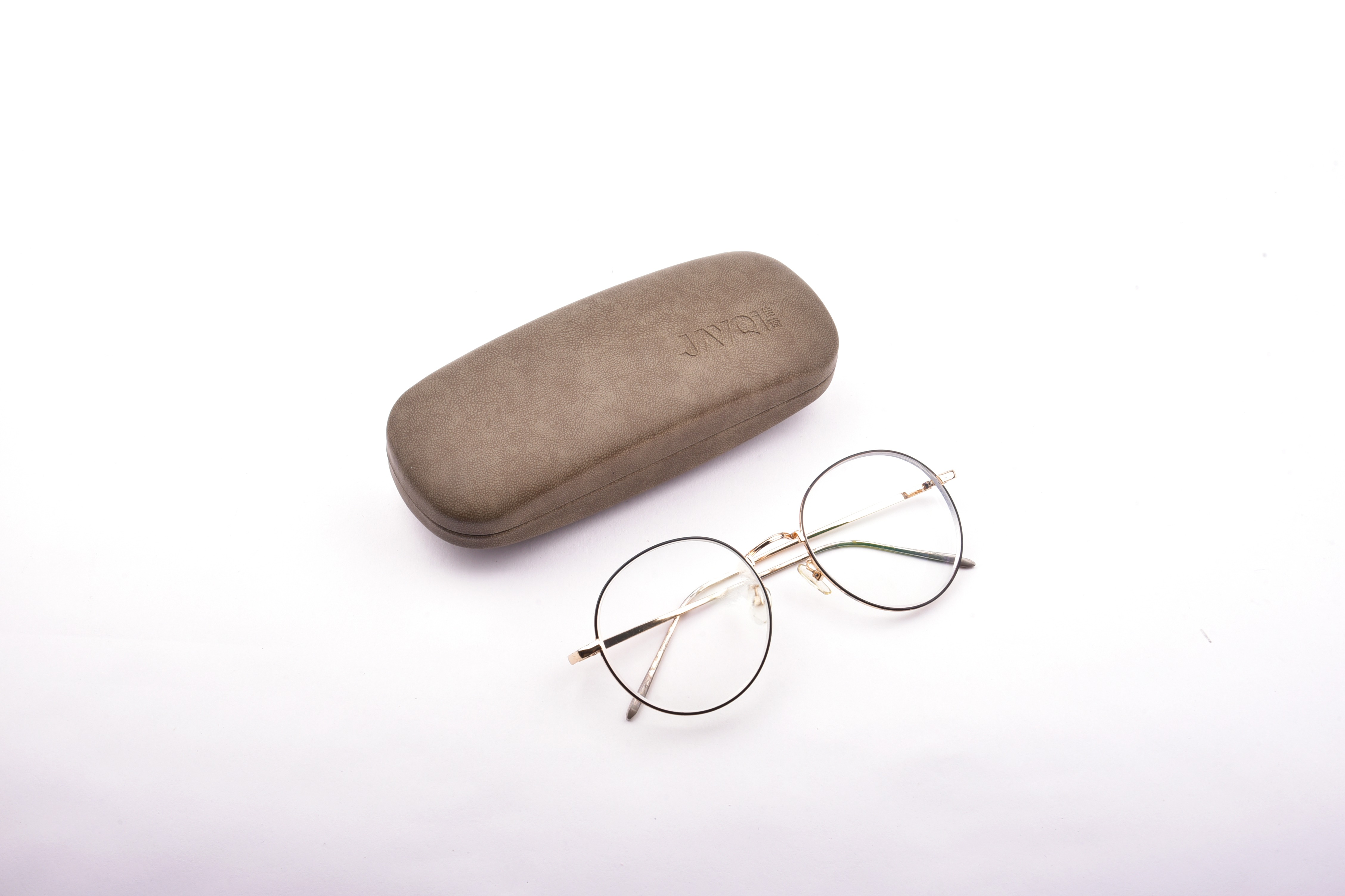 Estuche de anteojos ópticos de metal de calidad superior para anteojos clásicos