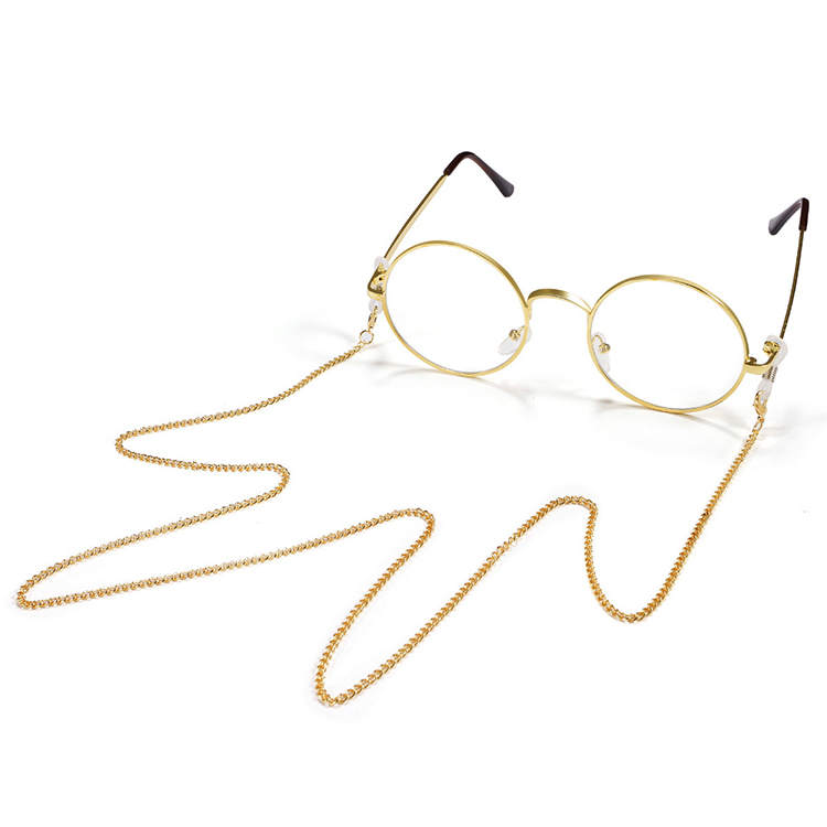 Cadenas de anteojos de Metal con soporte de cordón para gafas de lectura chapadas en plata Jiaqi