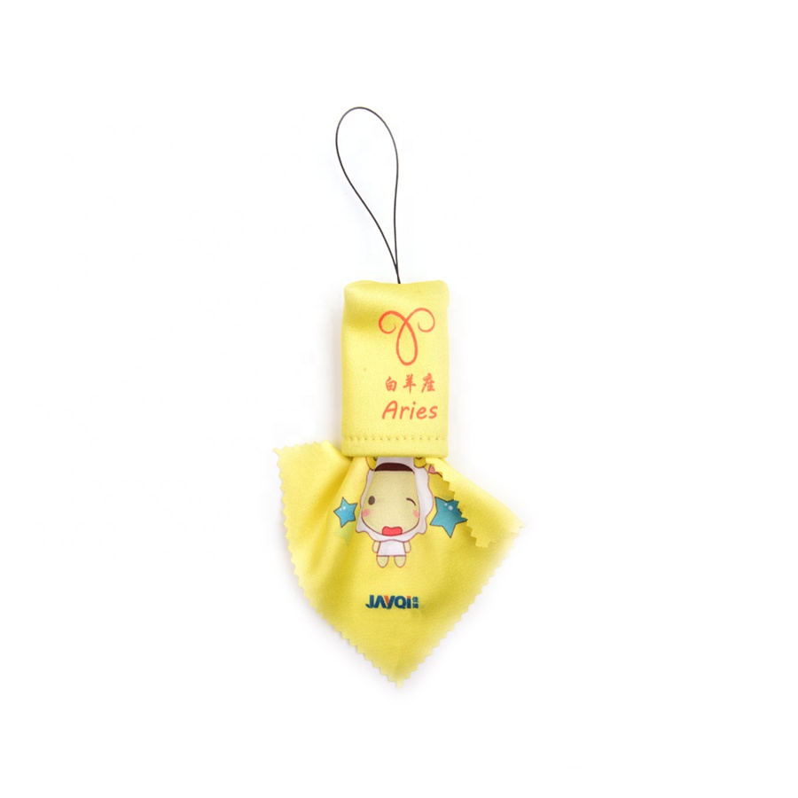 Llavero de paño de limpieza de anteojos de microfibra de diseño personalizado
