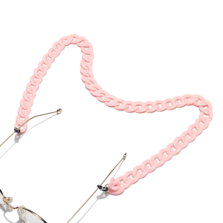 Gafas de lectura acrílicas a la moda, cadena colgante para el cuello, cadenas y cordones para anteojos