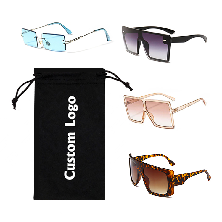 Bolsa de gafas de microfibra con logotipo personalizado de alta calidad 