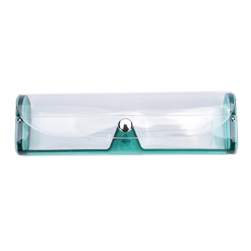 Estuche de gafas de lectura de PVC transparente Estuche de anteojos de plástico